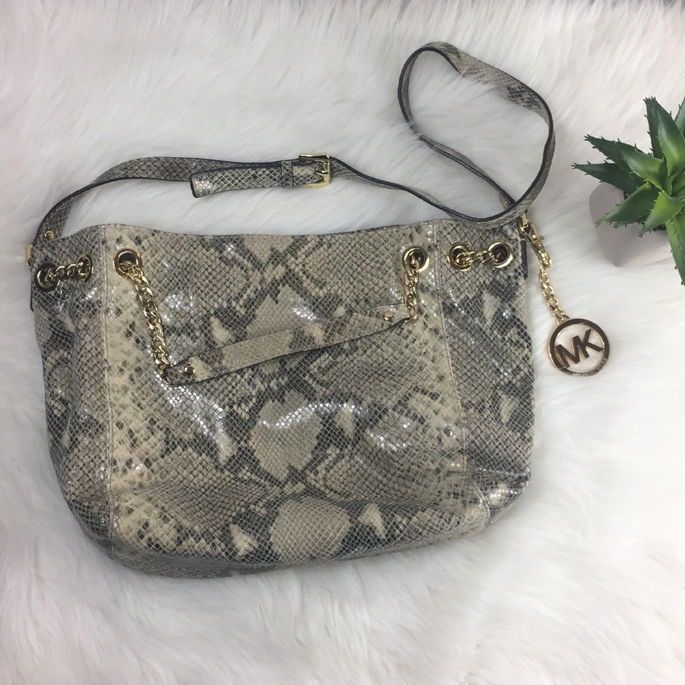 Michael Kors Python Embossed Leather Purse - Picture 2 of 8